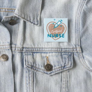 Certified Nurse 2 Inch Square Button