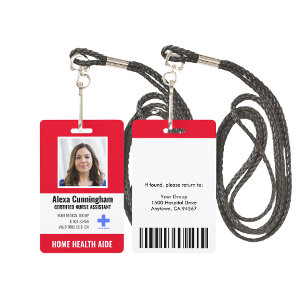 Certified Nurse Aide Photo ID Badge