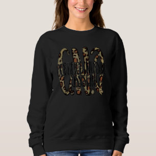 Certified Nurse Asisiant Cna Leopard Word Sweatshirt