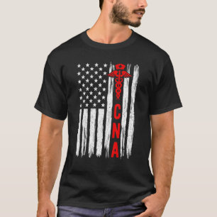 Certified Nurse Assistant US Flag CNA Nurse T-Shirt