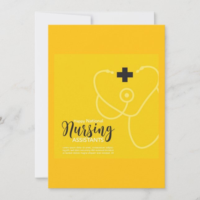 Certified Nurse's Aide Week Greeting Card (Front)