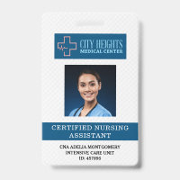 Certified Nursing Assistant CNA Name Photo ID Logo