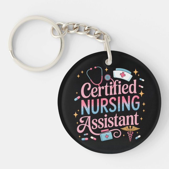 Certified Nursing Assistant Double Sided Keychain (Devant)