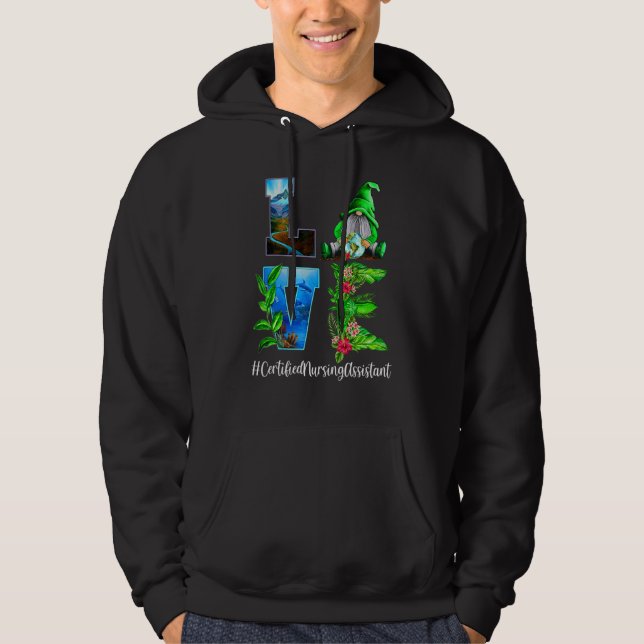 Certified Nursing Assistant Love World Earth Day G Hoodie (Front)