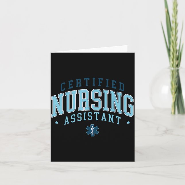 Certified Nursing Assistant Nurse Aide Nurse Card (Front)