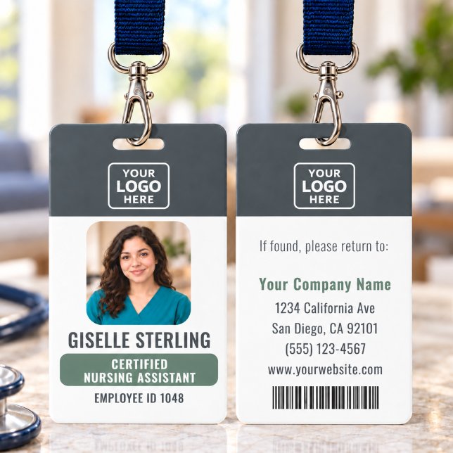 Certified Nursing Assistant Photo Logo Bar Code Badge (Creator Uploaded)