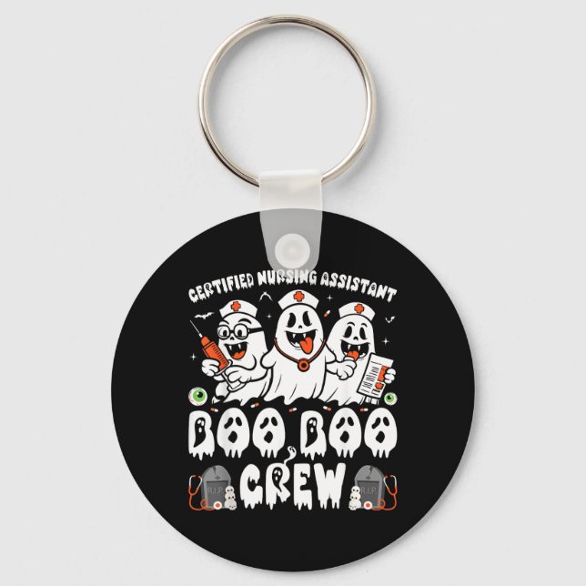 Certified Nursing istant Halloween Ghost CNA Keychain (Front)