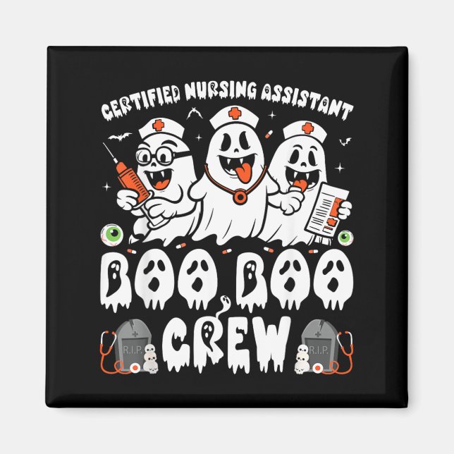 Certified Nursing istant Halloween Ghost CNA Magnet (Front)