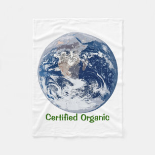Certified Organic T Shirt  Fleece Blanket