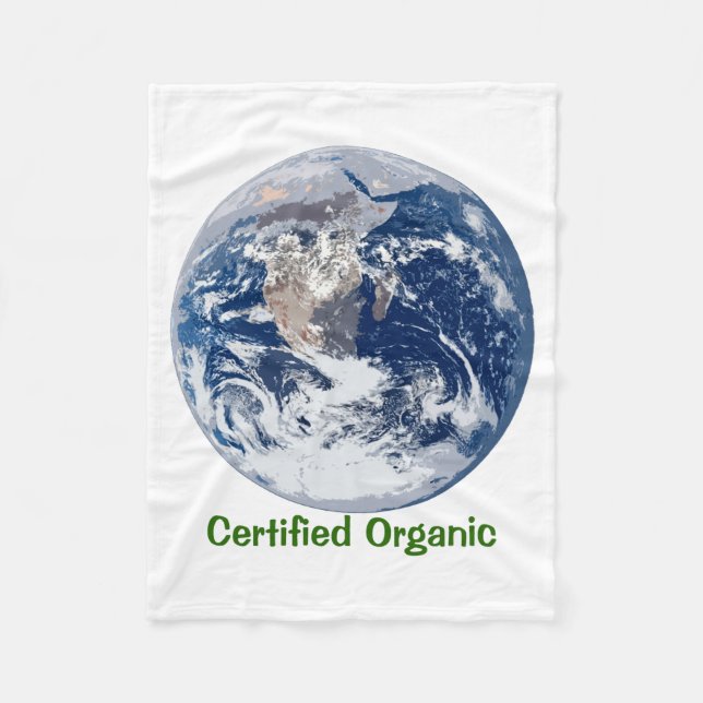 Certified Organic T Shirt  Fleece Blanket (Front)