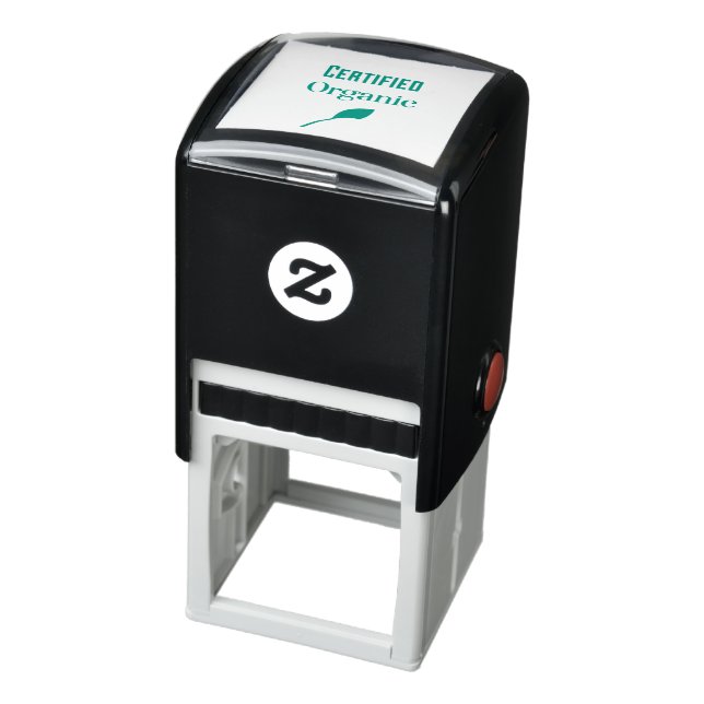 Certified Organic with Green Leaf Self-inking Stamp (Product)