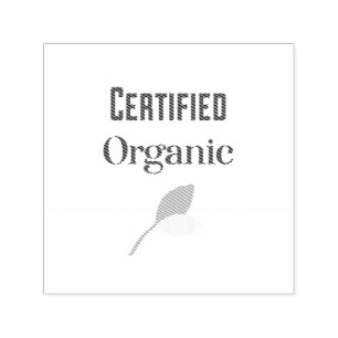 Certified Organic with Leaf Self-inking Stamp