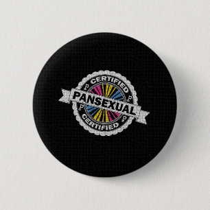 Certified Pansexual Stamp 2 Inch Round Button