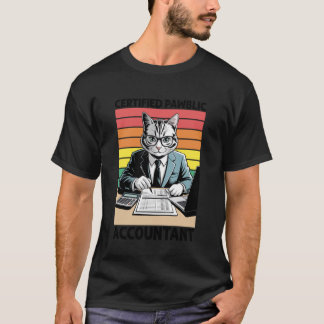 Certified Pawblic Accountant Cat Finance Professio T-Shirt