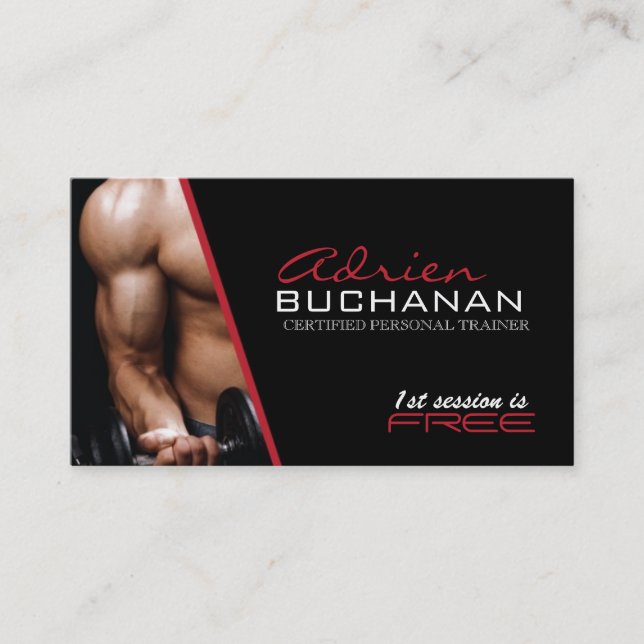Certified Personal Trainer Business Card (Front)