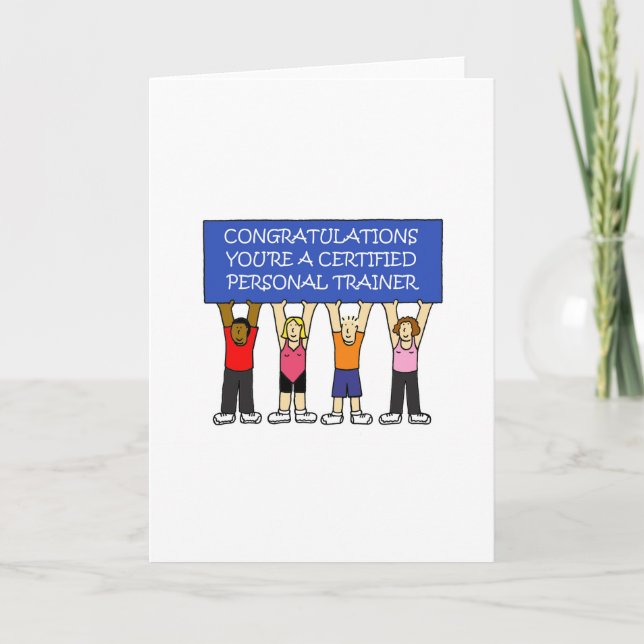 Certified Personal Trainer Congratulations Card (Front)