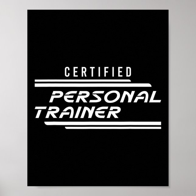 Certified Personal Trainer Fitness Instructor Gym  Poster (Front)