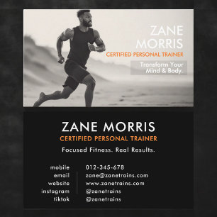 Certified Personal Trainer Photo Business Card