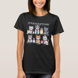 Certified Pharmacy Technician Pharmacist Purrscrip T-Shirt