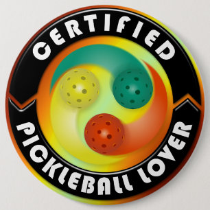 Certified Pickleball Lover 1 6 Inch Round Button