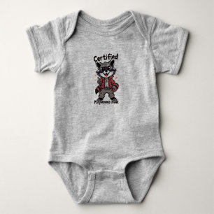 Certified Playground Punk Cool Raccoon Sunglasses Baby Bodysuit