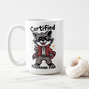Certified Playground Punk Cool Raccoon Sunglasses Coffee Mug
