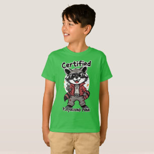 Certified Playground Punk Cool Raccoon Sunglasses T-Shirt