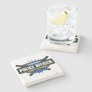 Certified Police Officer Stone Coaster
