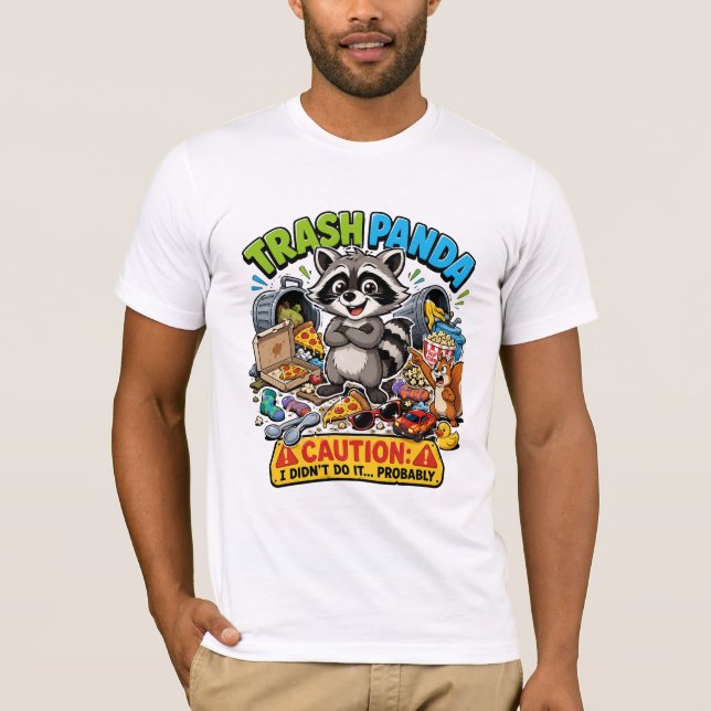 Certified Problem Creator Funny Raccoon Vector  T-Shirt (Front)