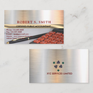 Certified Public Accountant  CPA Calculator image Business Card