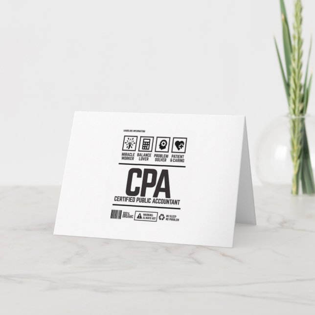 certified public accountant-CPA Card (Front)