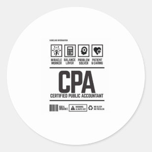 certified public accountant-CPA Classic Round Sticker