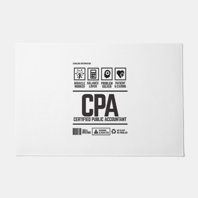 certified public accountant-CPA Doormat (Front)