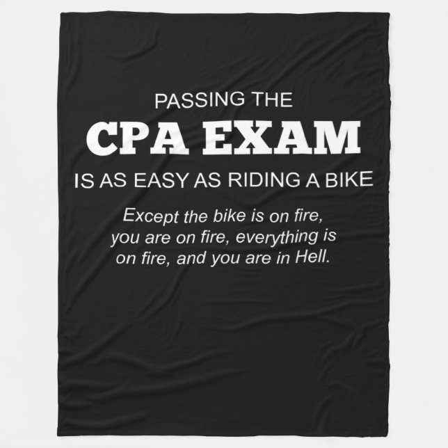 Certified Public Accountant CPA Exam Gift Fleece Blanket (Front)