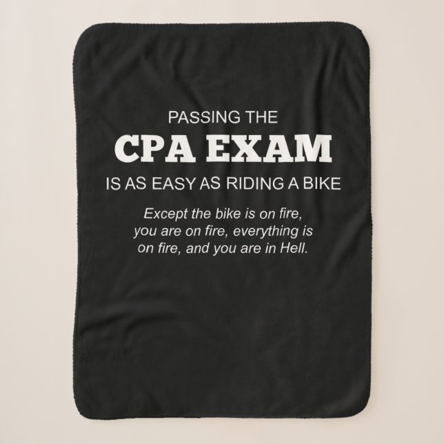 Certified Public Accountant CPA Exam Gift Sherpa Blanket (Front)