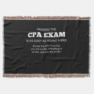 Certified Public Accountant CPA Exam Gift Throw Blanket
