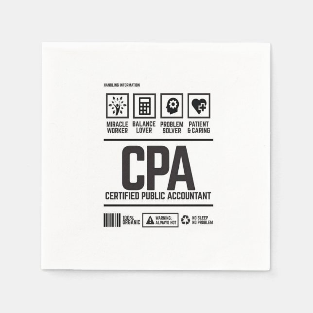 certified public accountant-CPA Napkin (Front)