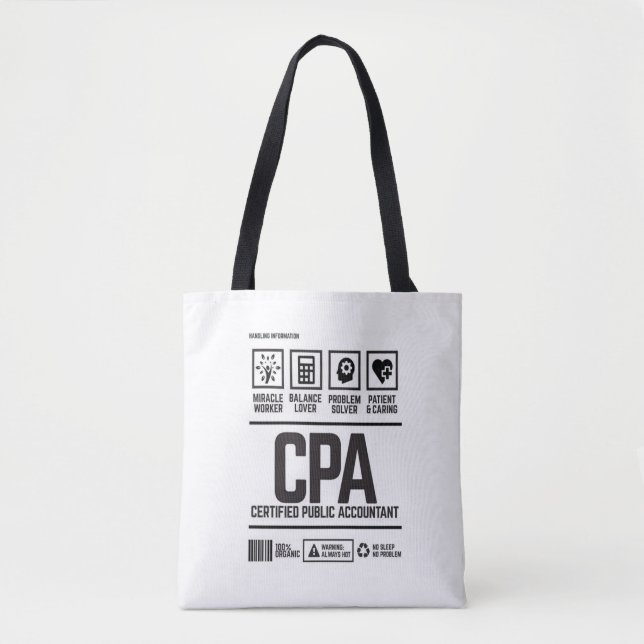 certified public accountant-CPA Tote Bag (Front)