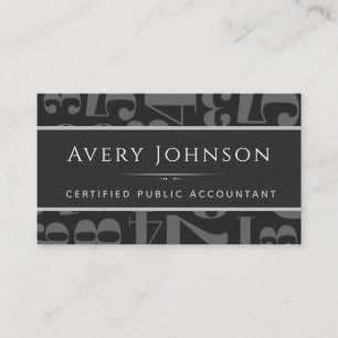 Certified Public Accountant Tax Specialist Modern  Business Card