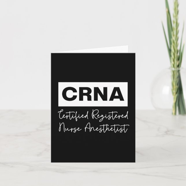 Certified Registered Nurse Anesthetist CRNA Card (Front)