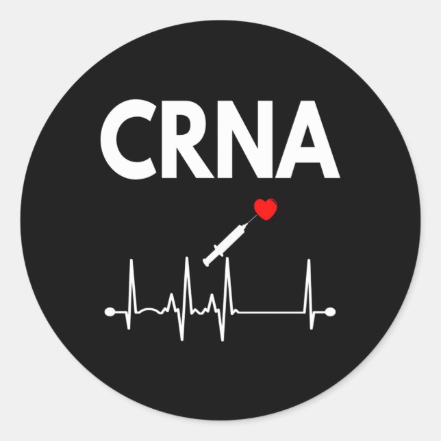 Certified Registered Nurse Anesthetist Crna Classic Round Sticker (Front)