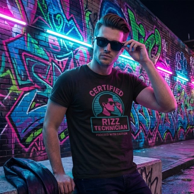 Certified Rizz Technician - Funny Rizz Meme T-Shirt (Creator Uploaded)