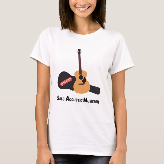 Certified SAM Headstock Guitar Pick T-Shirt(W) T-Shirt (Front)