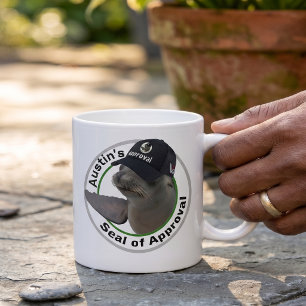 Certified Seal of Approval Deadpan Custom Name Coffee Mug