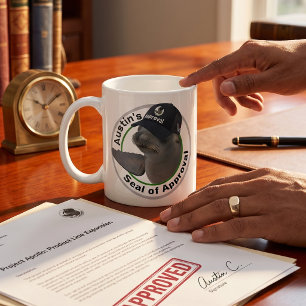 Certified Seal of Approval   Deadpan Seal Custom Coffee Mug
