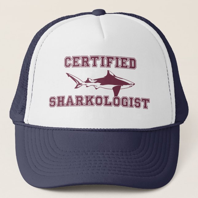 Certified Sharkologist Trucker Hat (Front)