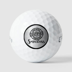 Certified Smartass Silver Golf Balls