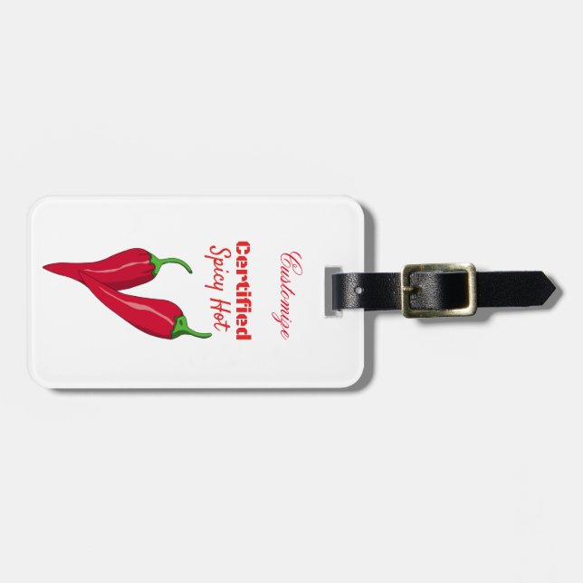 Certified Spicy Hot Thunder_Cove Luggage Tag (Front Horizontal)