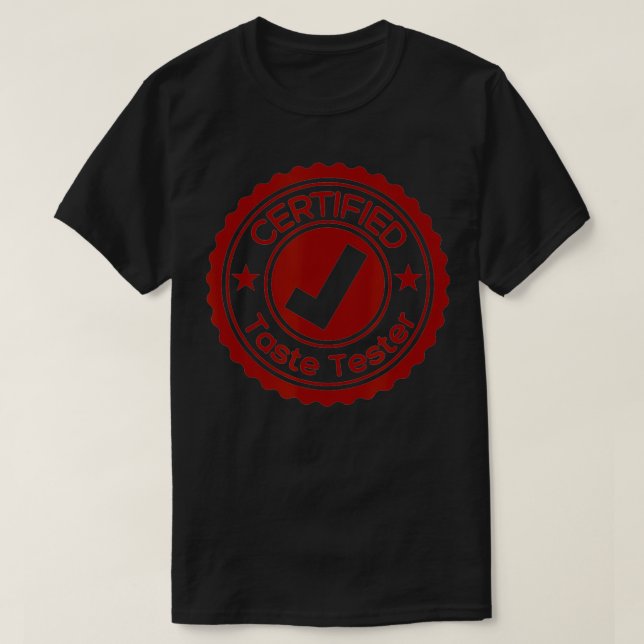Certified Taste Tester Red TShirt (Design Front)