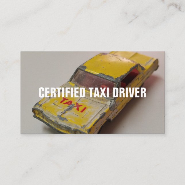 CERTIFIED TAXI DRIVER BUSINESS CARD (Front)